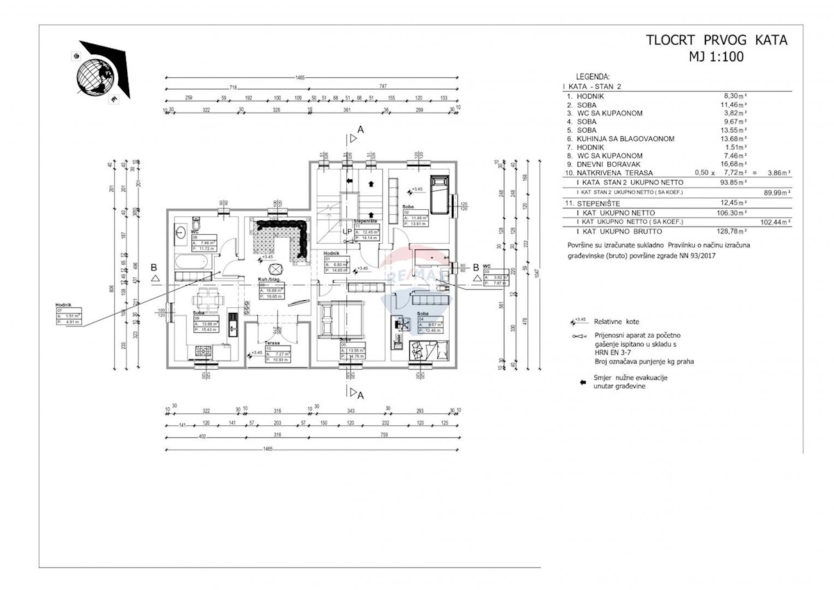 Appartamento Kastav, 93,85m2