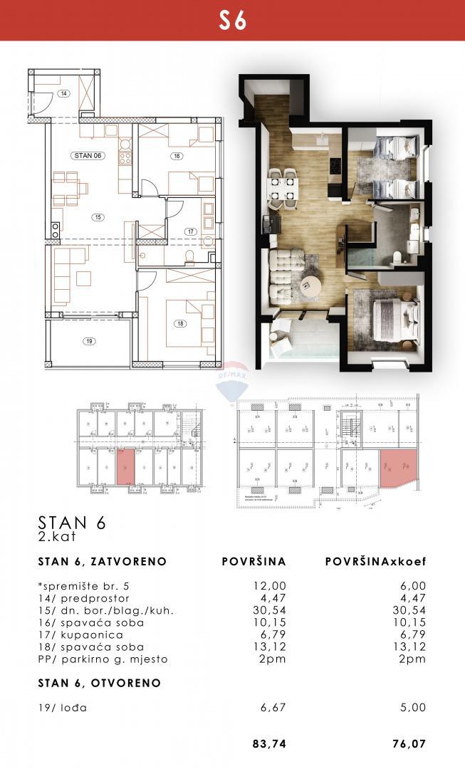 Appartamento Rešetari, Kastav, 72,42m2