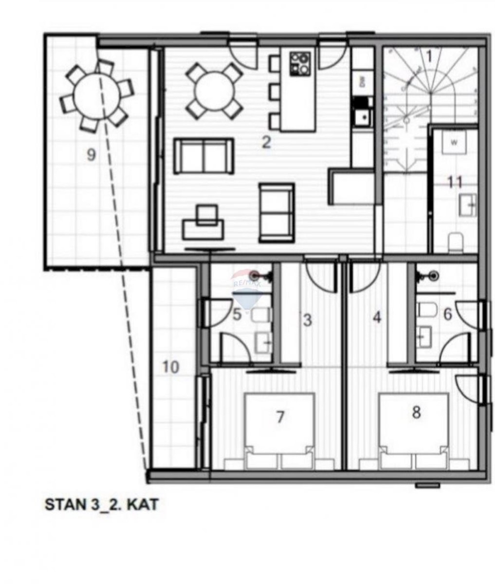 Appartamento Krk, 100,21m2