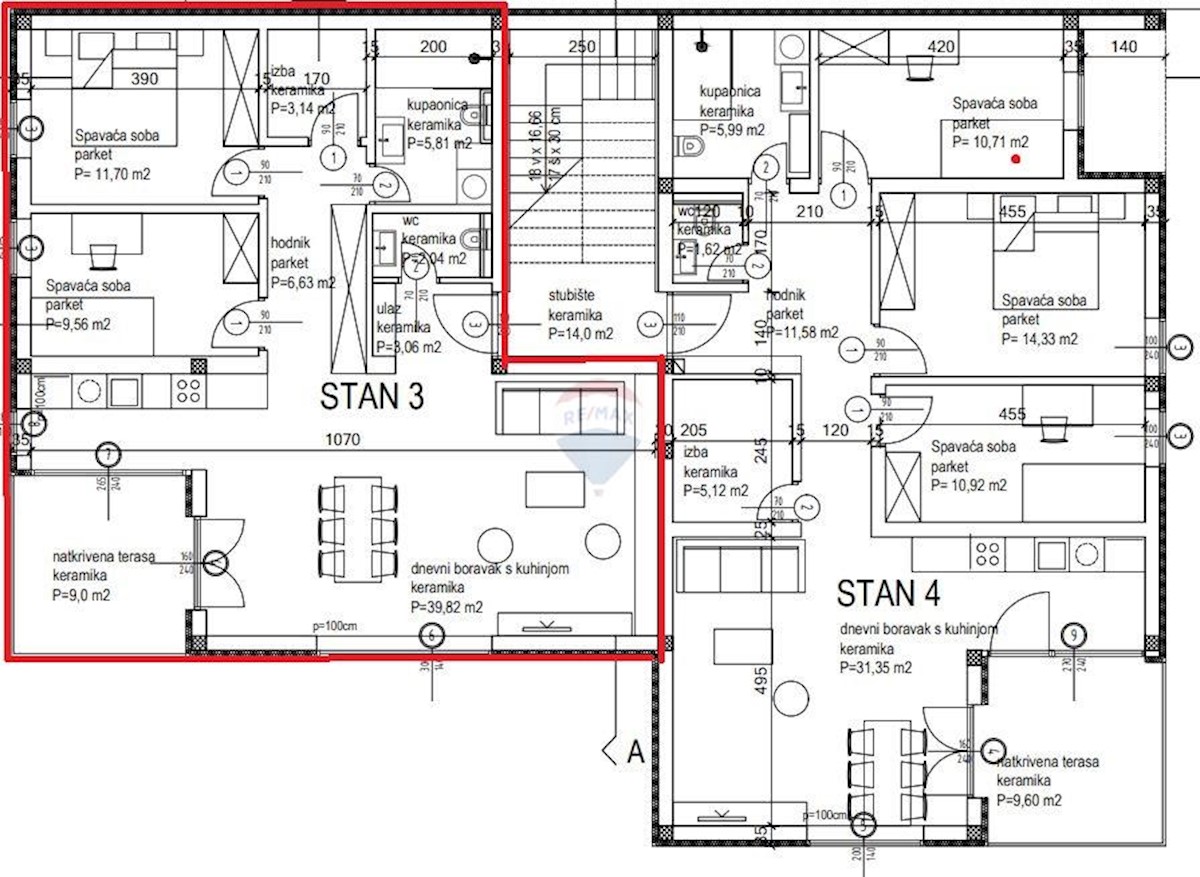 Appartamento Kanfanar, 90,76m2