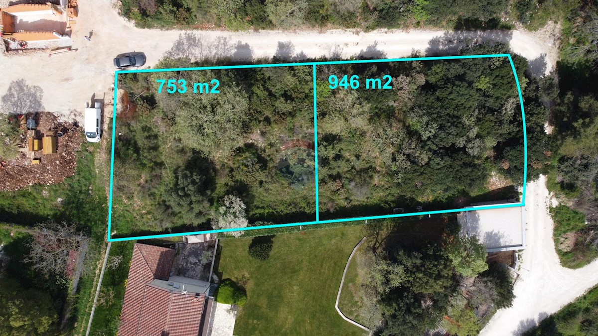 ISTRIA, KRNICA - Building plot 1771 m2 with sea view!