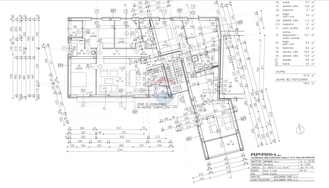 Istria, Rovinj - appartamento con due camere da letto in un nuovo edificio, centro, parcheggio, ripostiglio, vicino al mare
