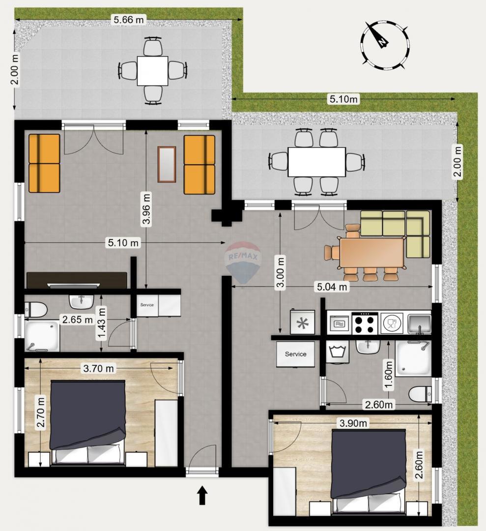 Appartamento Baška, 80m2