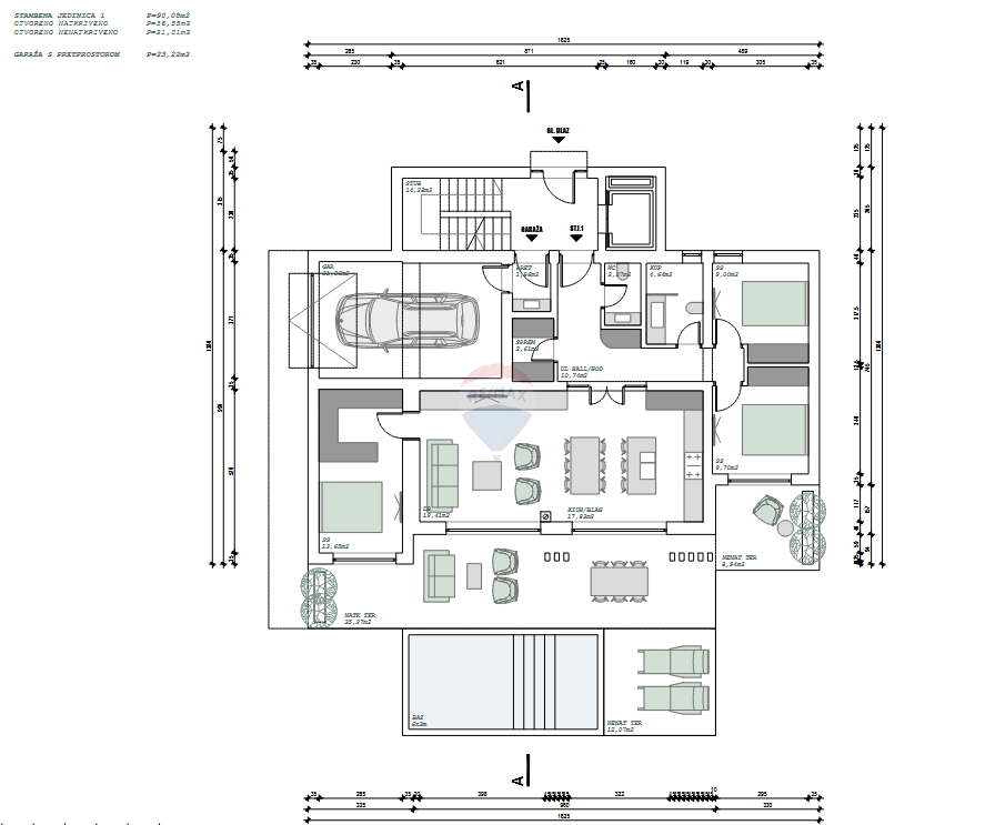 Appartamento Jadranovo, Crikvenica, 90m2