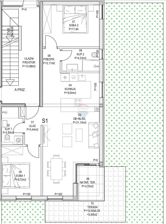 Appartamento Barban, 73,44m2