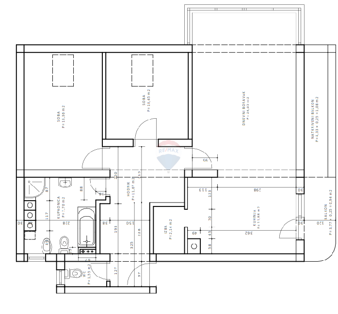 Appartamento Pantovčak, Gornji Grad - Medveščak, 86m2