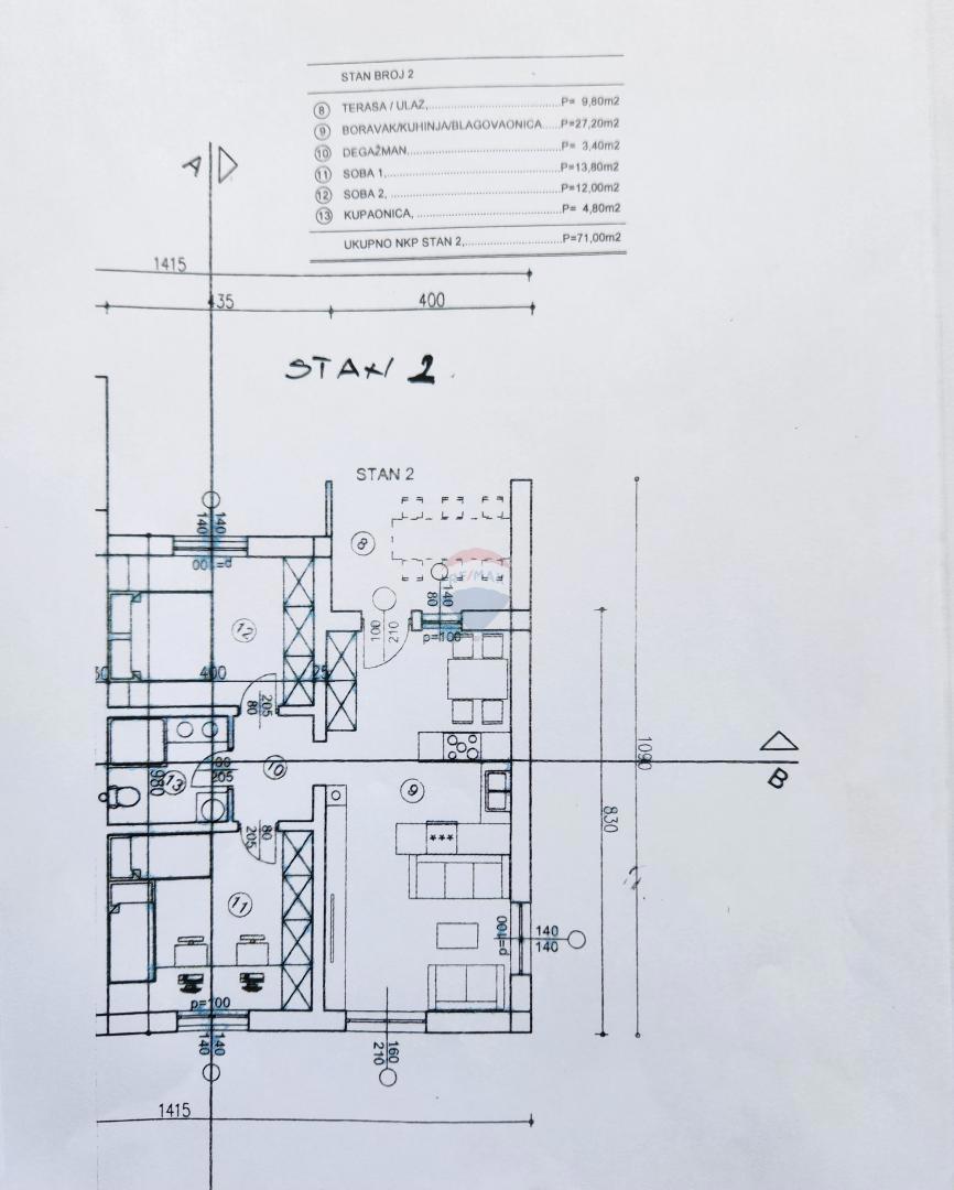 Appartamento Žegoti, Kastav, 91,98m2