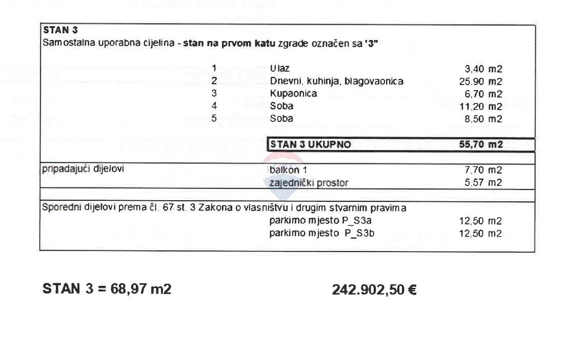 Appartamento Tar, Tar-Vabriga, 68,97m2