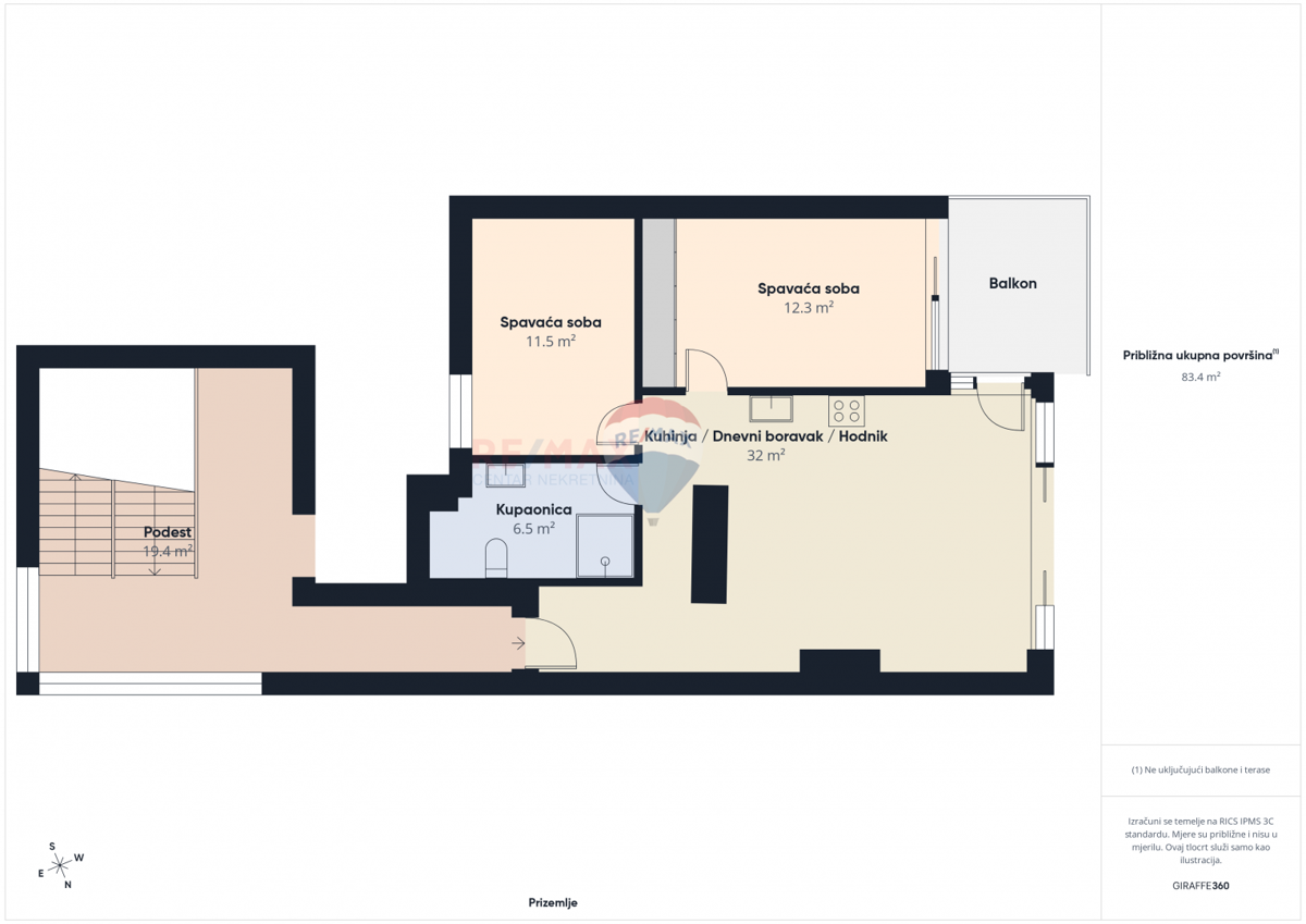 Appartamento a Novigrad con terrazza sul tetto e vista mare