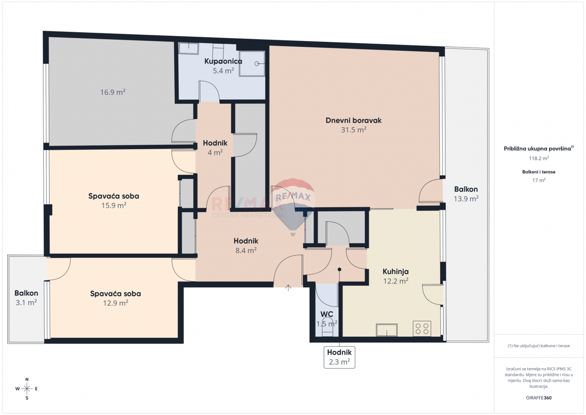 Appartamento Medveščak, Gornji Grad - Medveščak, 125,42m2
