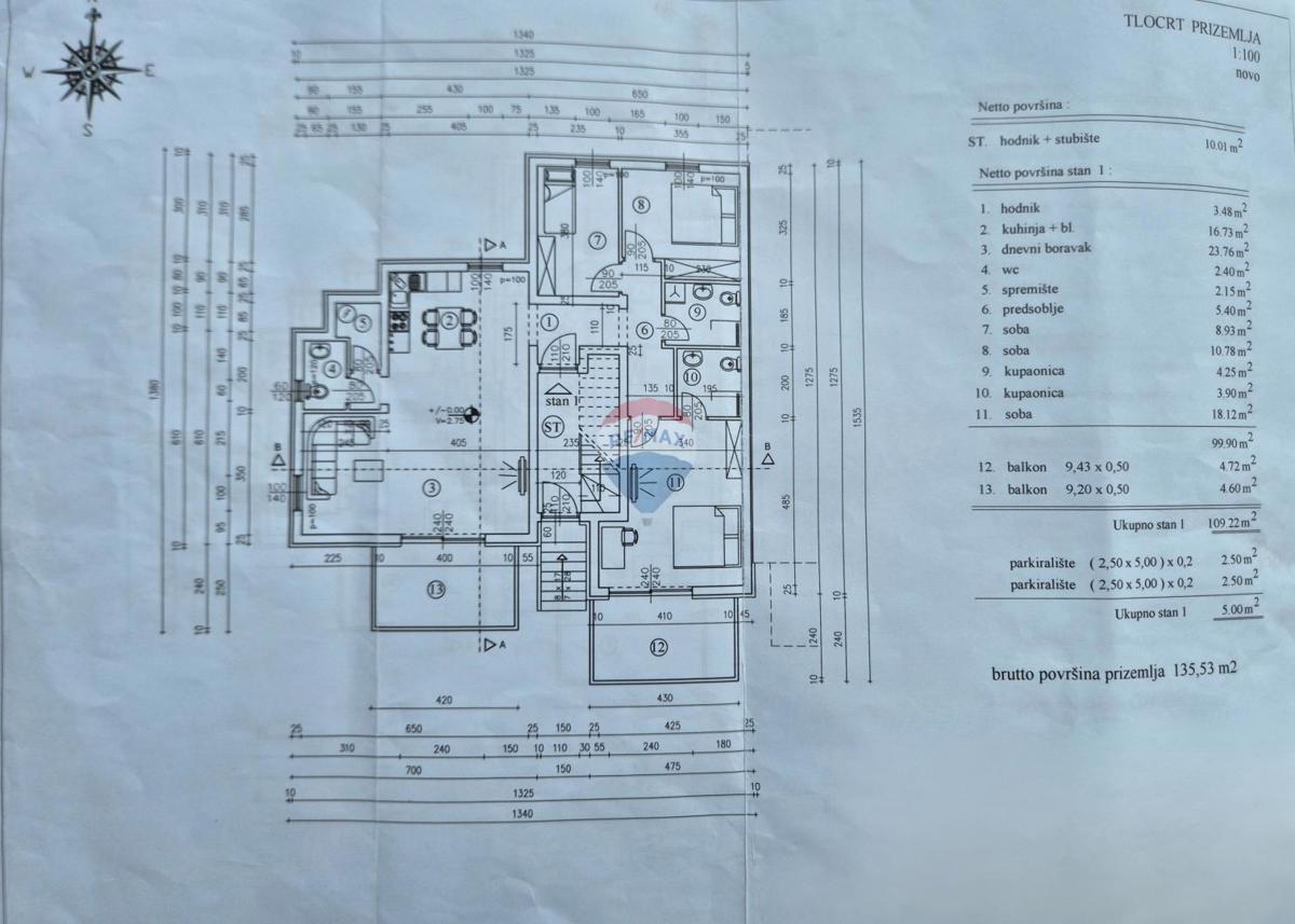 Appartamento Podmurvice, Rijeka, 114,22m2