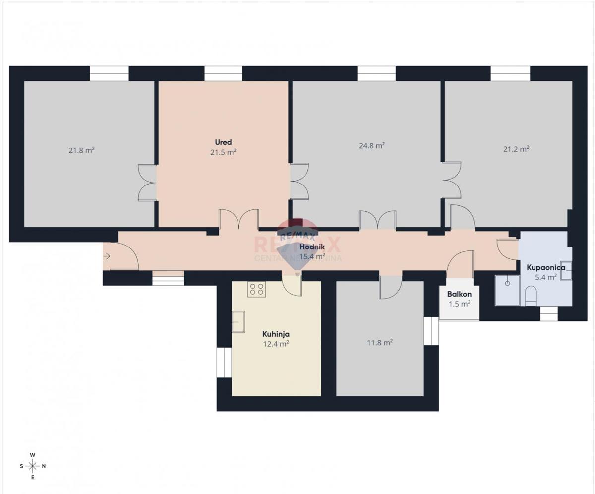 Appartamento Donji grad, Donji Grad, 141,35m2