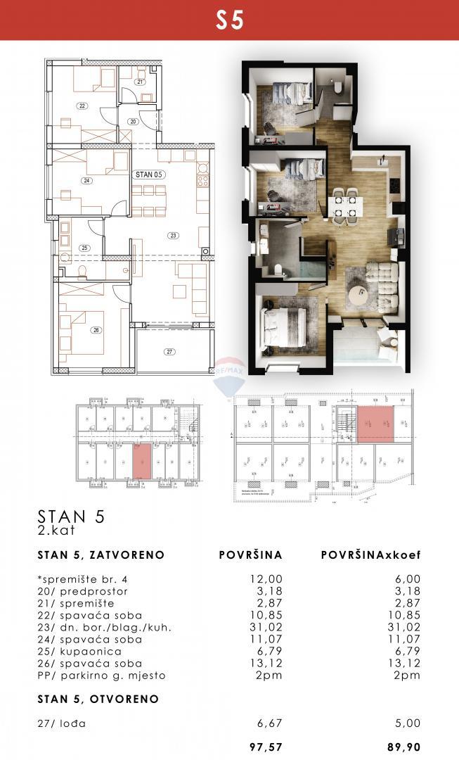 Appartamento Rešetari, Kastav, 86,14m2