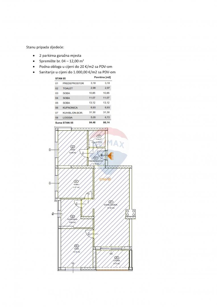 Appartamento Rešetari, Kastav, 86,14m2