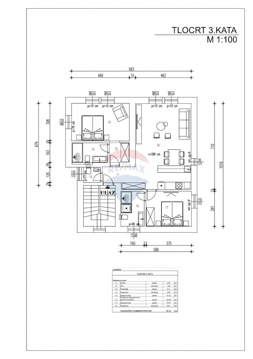 Appartamento Opatija - Centar, Opatija, 79,15m2