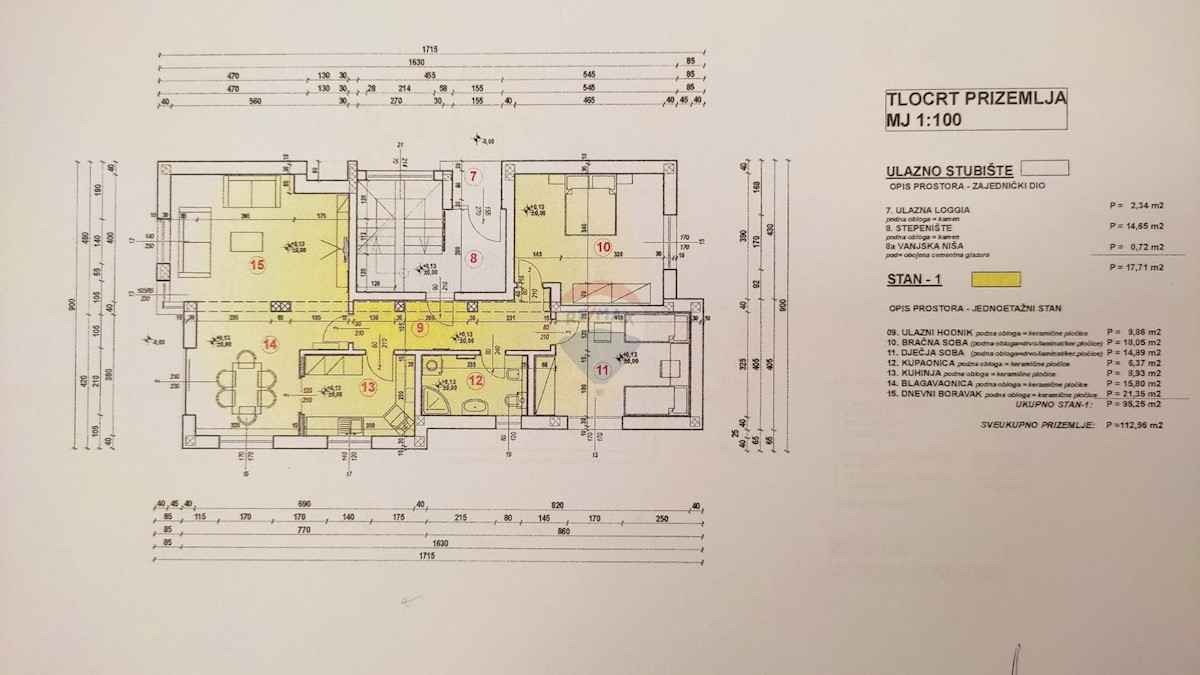 Appartamento Umag, 97,93m2