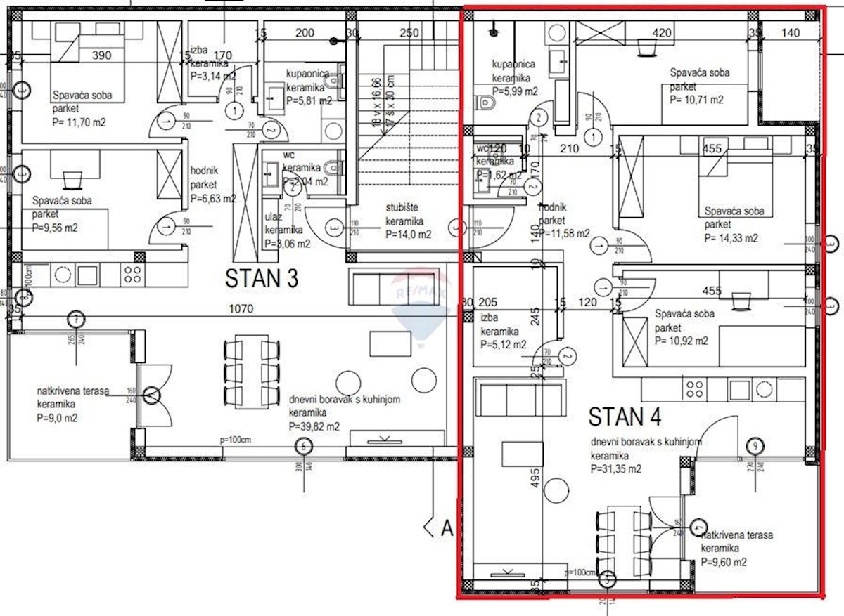 Appartamento Kanfanar, 101m2