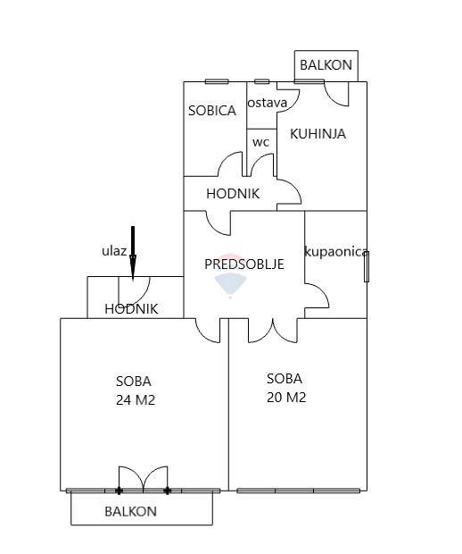 Appartamento Donji grad, Donji Grad, 88,67m2