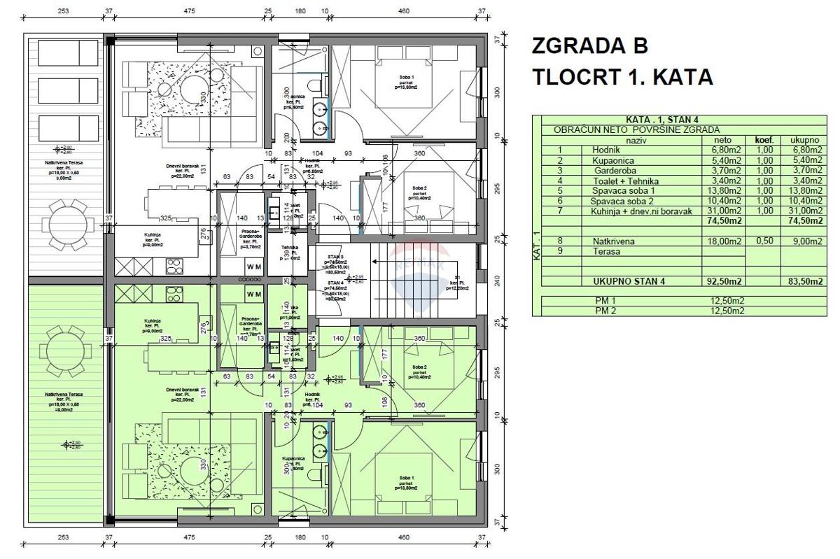 Appartamento Poreč okolica, Poreč, 92,50m2