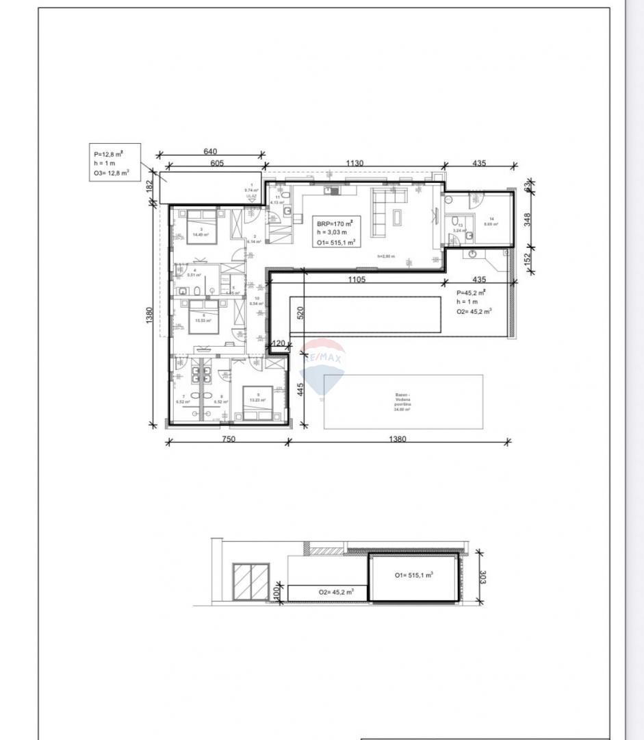 Casa Žminj, Moderna villa al piano terra con piscina a Žminj