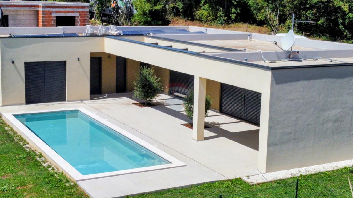 Casa Žminj, Moderna villa al piano terra con piscina a Žminj