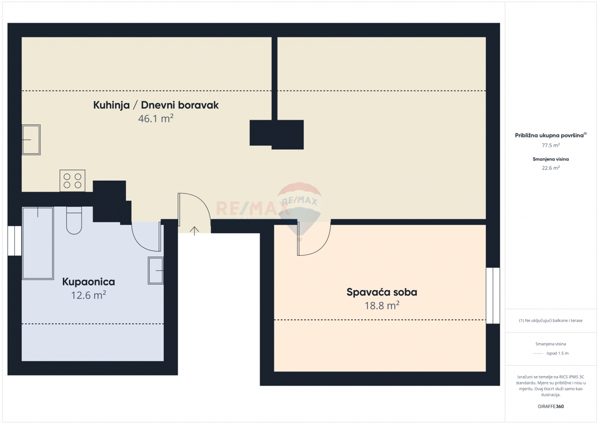 Appartamento Trešnjevka, Trešnjevka - Sjever, 53,26m2