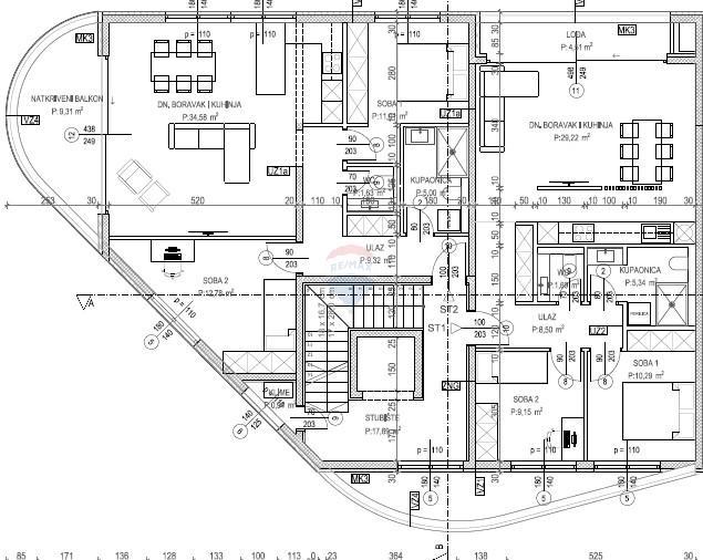 Appartamento Tar, Tar-Vabriga, 78,98m2