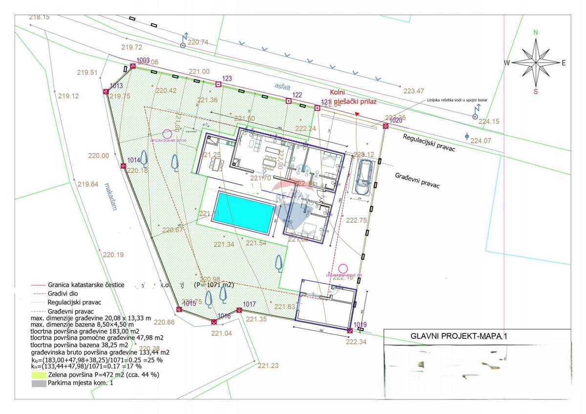 Istria, Barban Rebići – terreno edificabile con permesso valido, 1071 m2