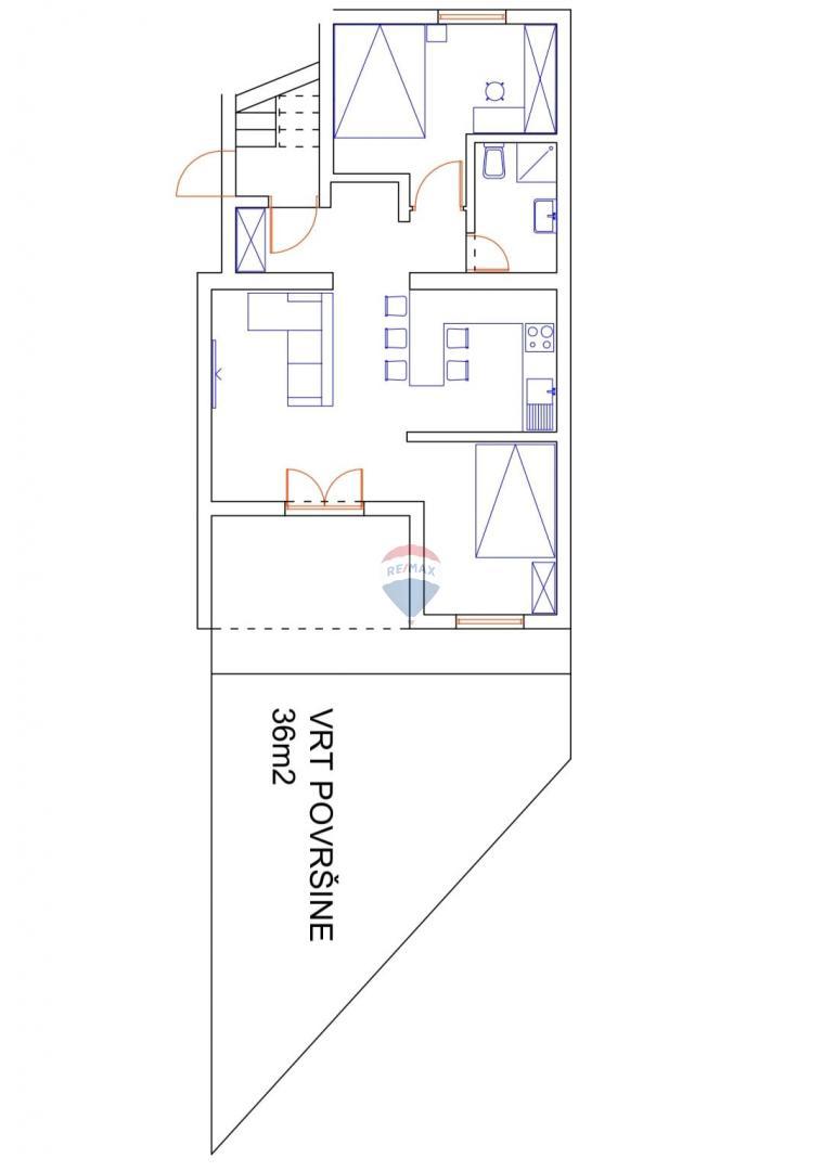 Crikvenica – appartamento bilocale ristrutturato con giardino