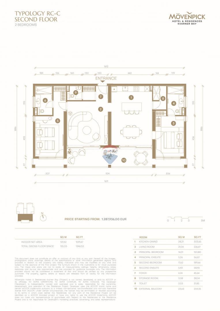 Appartamento Novi Vinodolski, 125m2