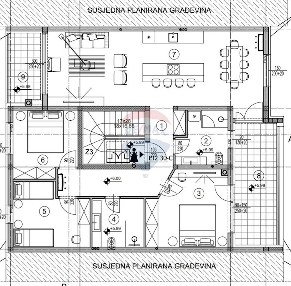 Appartamento Valdebek, Pula, 125,25m2