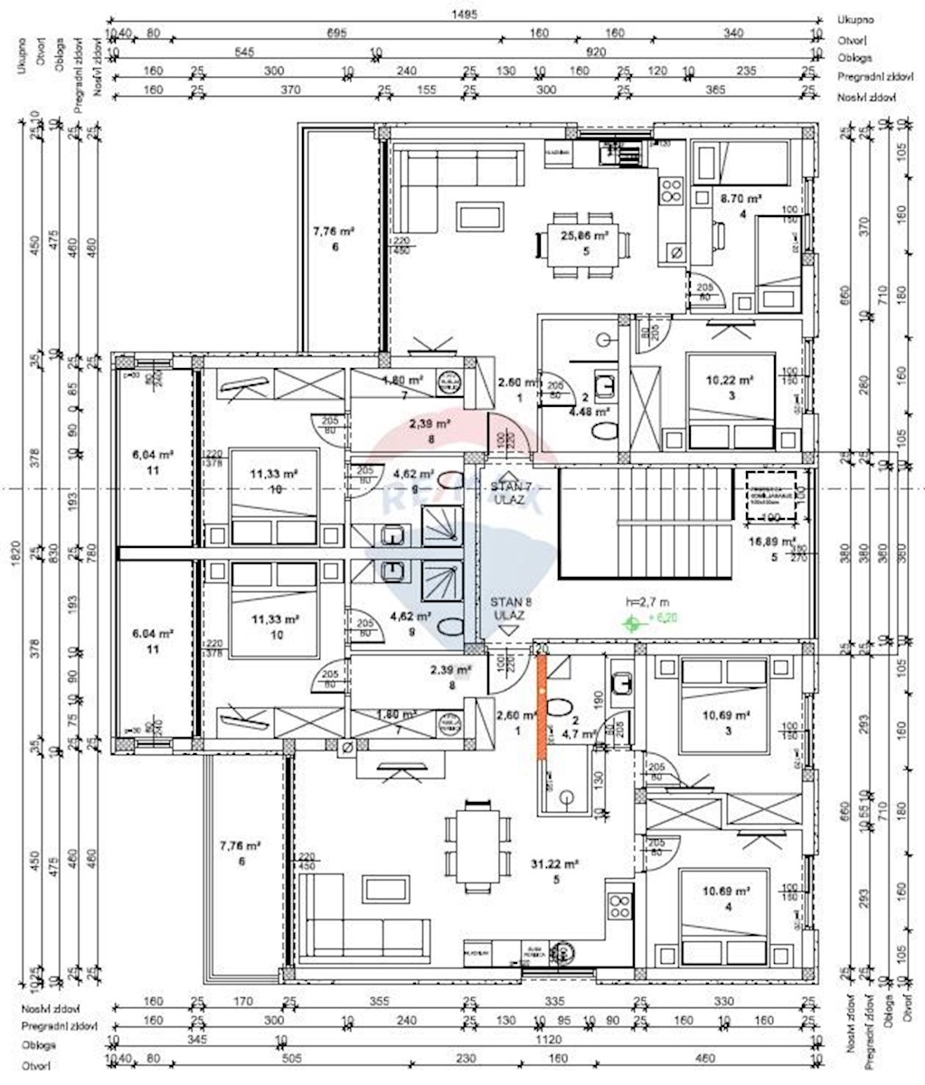 Appartamento Žminj, 55,74m2