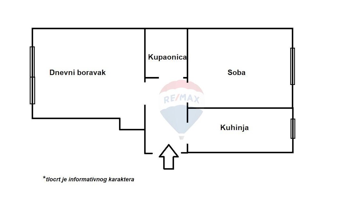 Appartamento Srebrnjak, Maksimir, 44,82m2