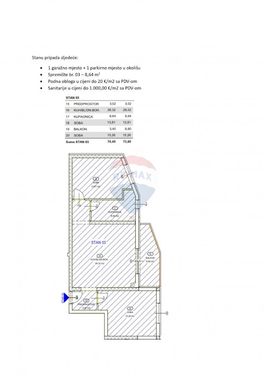 Appartamento Rešetari, Kastav, 73,85m2