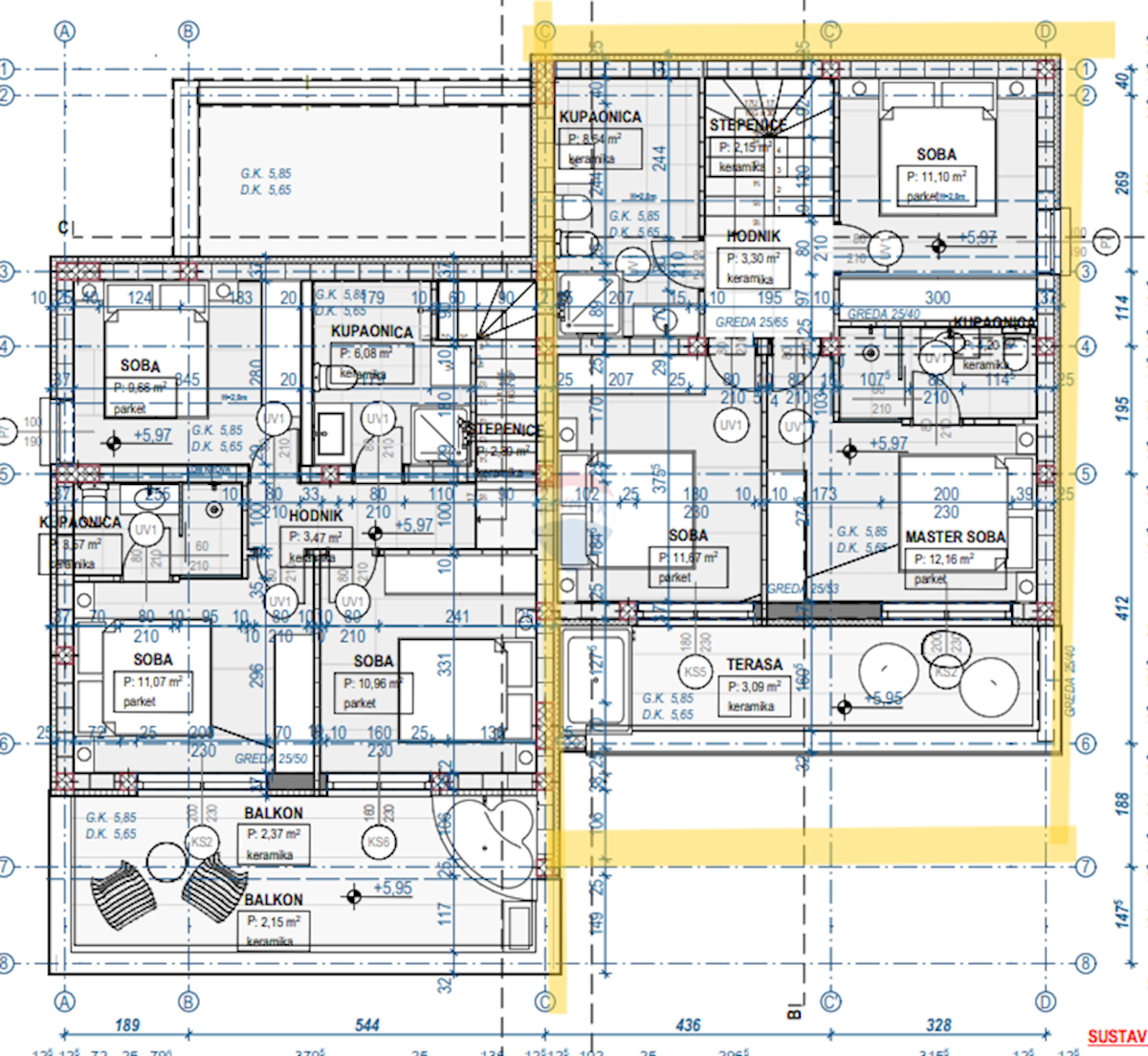 Appartamento Punat, 116,83m2