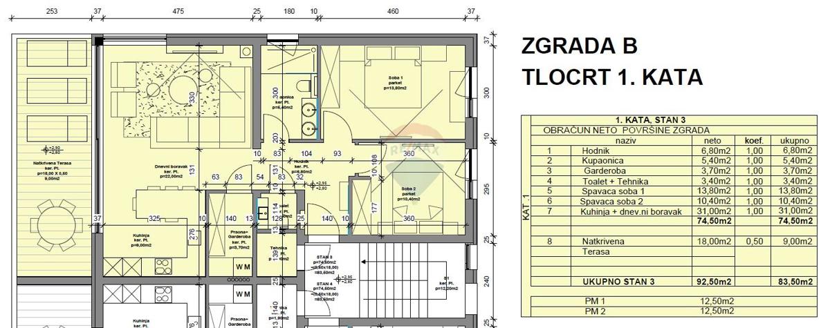 Appartamento Poreč okolica, Poreč, 92,50m2