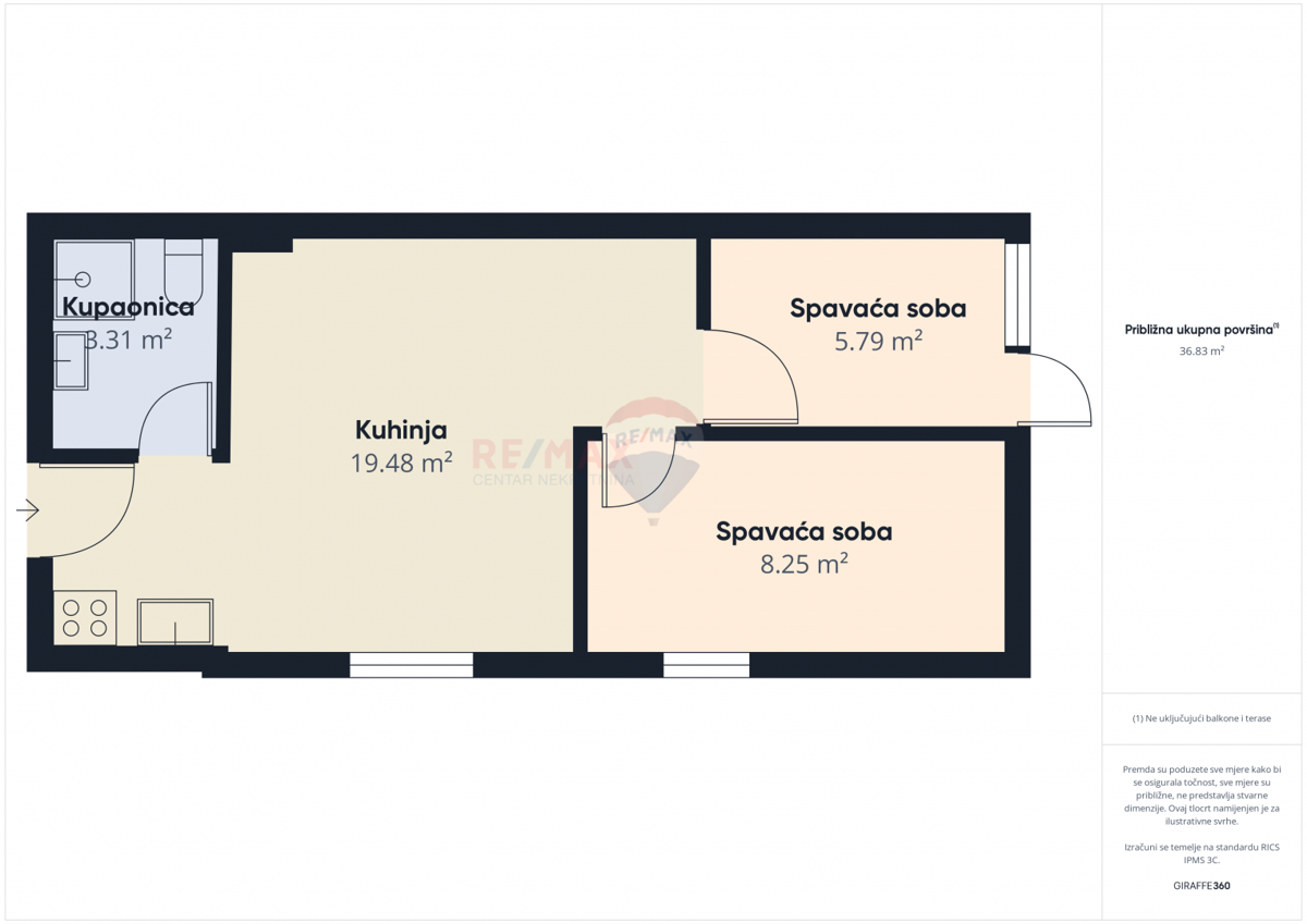 Appartamento Červar-Porat, Poreč, 41,78m2
