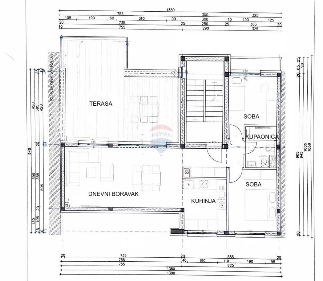 Appartamento Gaišće, Sesvete, 122m2