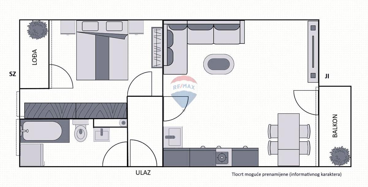 Appartamento Maksimir, 43m2