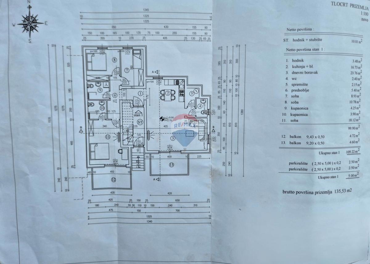 Appartamento Podmurvice, Rijeka, 114,22m2