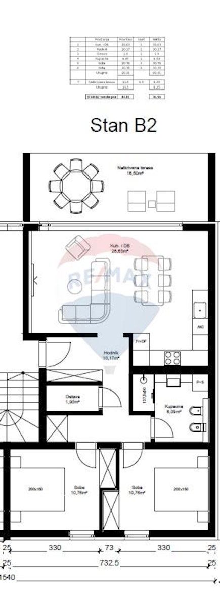 Appartamento Tar, Tar-Vabriga, 75,43m2