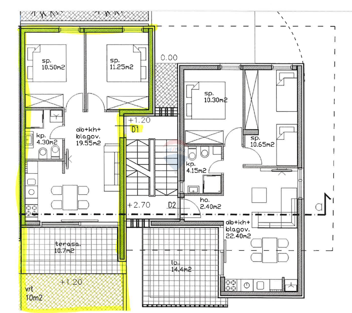 Appartamento Umag, 64,36m2