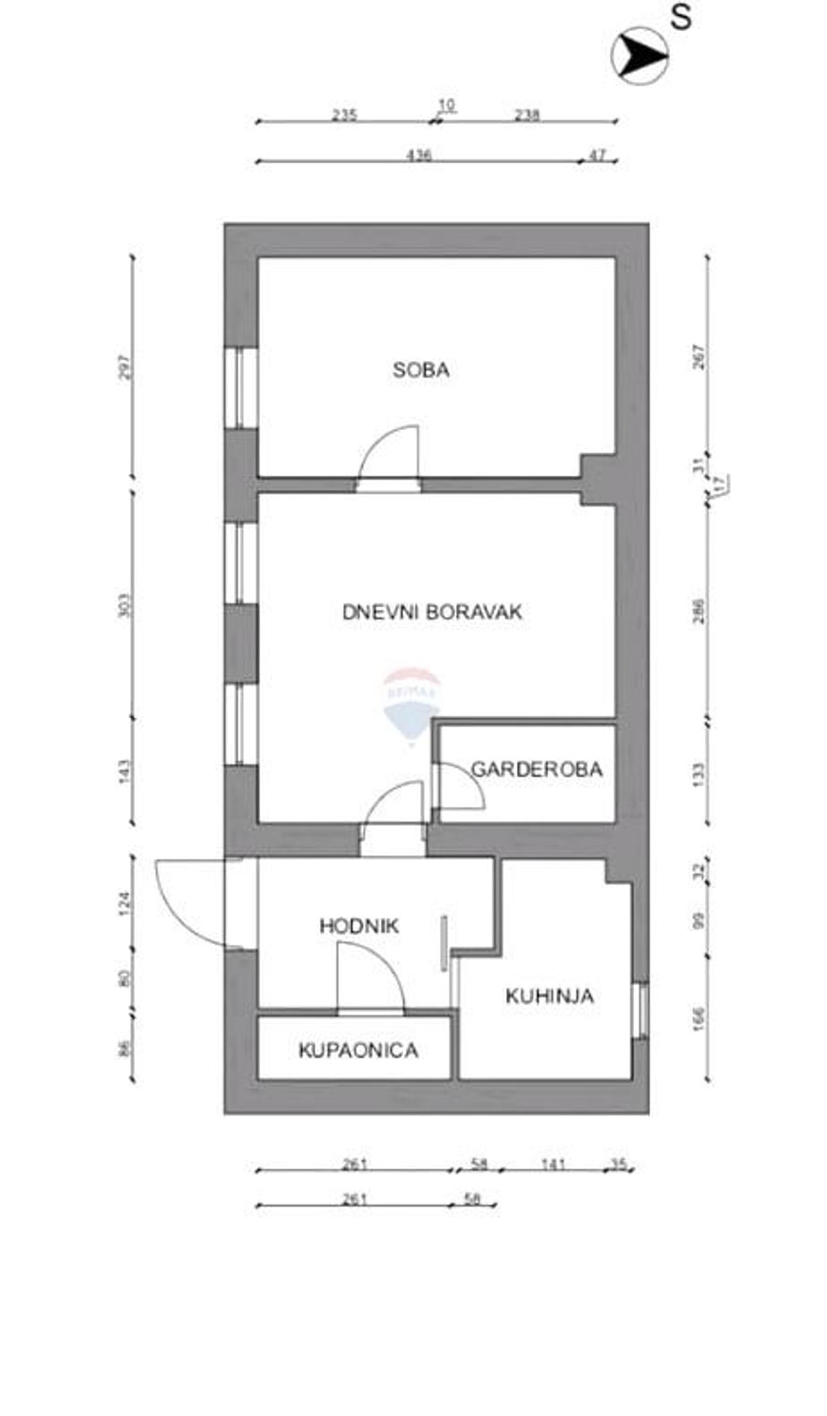 Appartamento Donji grad, Donji Grad, 51m2