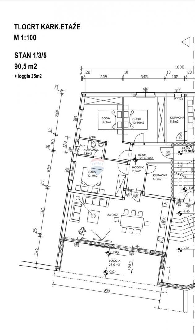 Appartamento Klenovica, Novi Vinodolski, 115m2