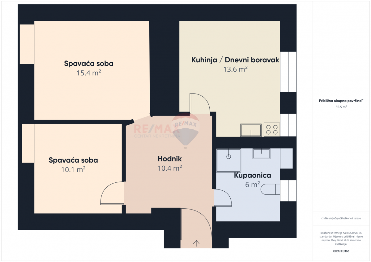 Appartamento Donji grad, Donji Grad, 44m2