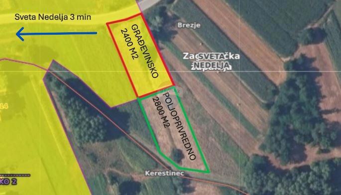 Terreno edificabile Brezje, Sveta Nedelja, 5.252m2