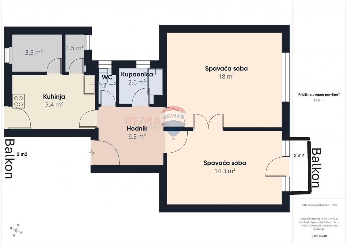 Appartamento Trešnjevka, Trešnjevka - Sjever, 57m2