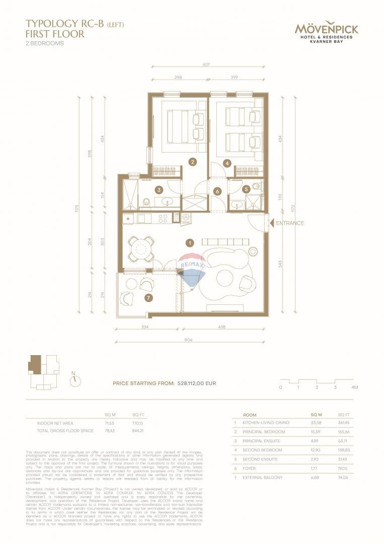 Appartamento Novi Vinodolski, 68,27m2