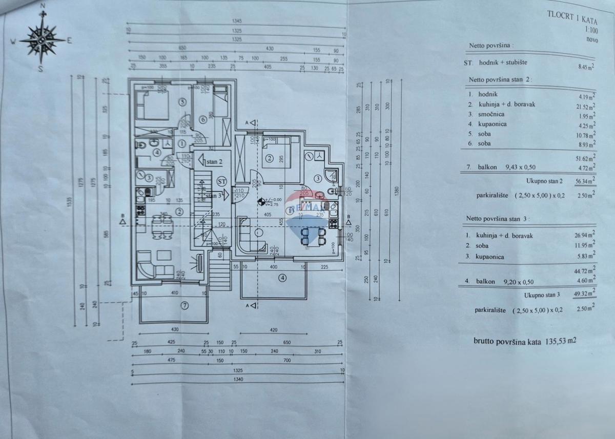 Appartamento Podmurvice, Rijeka, 51,82m2