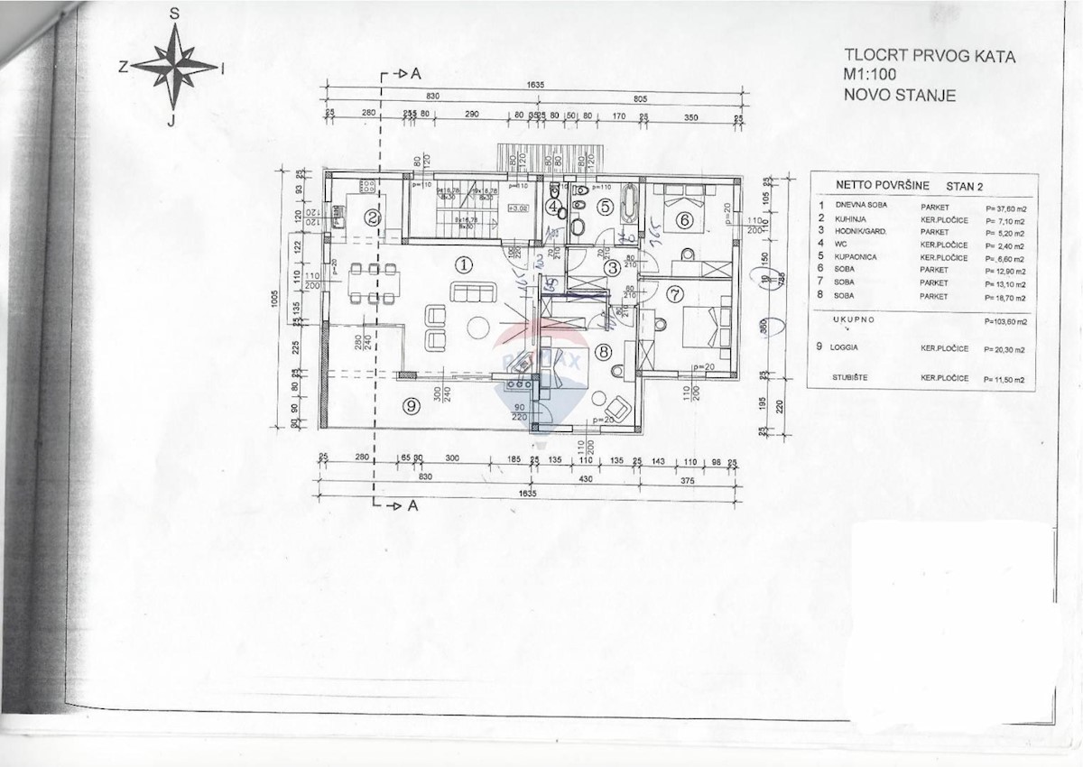 Appartamento Matulji, 130m2